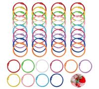 50 PCS Binder Rings, 30 mm /1.18 inch Colorful Metal Loose Leaf Binders, Multicolor Notebook Paper Flashcard Rings for Organising Index Card Photo Album Keychains School Office Home