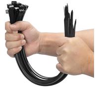 50 Pcs Black Cable Ties, Extra Long Nylon Zip Ties, Plastic Tie Wraps 450mm×4.8mm, Self Locking Duty Cable Ties Heavy Duty for Wires, Electronic Work, Decoration, Home, Office and DIY