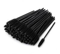 50 PCS Black Disposable Eyelash Brushes, Mascara Wands, Lash Spoolies, Eyebrow Brush Applicators for Lashes & Brows