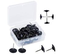 50 Pcs Black Push Pins Gear Thumb Tacks For Wall Hangings Drawing Pins Steel Point Cork Board Push Pins Decorative Thumb Tacks Poster Pins for Wall Maps Posters Photos Bulletin Board
