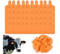 50 Pcs Blank Cattle Ear Tags, Large TPU Cow Tags, Fade-Resistant & Cold-Resistant, for Cattle Cow Horse Dog Pig Goat Sheep Farm Management