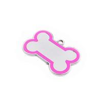 50 PCS Blank Stainless Steel Identification Tags for Lost Cats Dogs Can Be Engraved with The Pet'S Name Phone Number,Rose Red,33X22MM