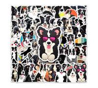 50 Pcs Border Collie Vinyl Stickers,Border Collie Graffiti Stickers,Vinyl Waterproof Sticker for Kids Teens Girls,for Phone Laptop Bottles Skateboard Computer Phone Luggage Guitar Gifts Sticker