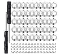 50 PCS Bottle Opener Insert Kit Stainless Steel Bottle Opener Inserts DIY Bottle Opener Hardware Beer Opener for Resin Wood, Silver