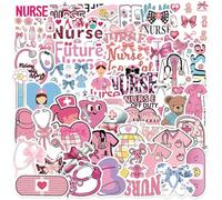 50 Pcs Bow Nurse Stickers for Kids Teens Adults Boys Girls Gift,Bowknot Decals Pack for Laptop,Skateboard,Luggage,Car,Bike,Cup,Computer,Water Bottle Decor,Vinyl Waterproof Stickers
