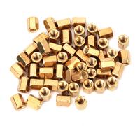 50 Pcs Brass M3*6mm Hollow Double Pass Printed