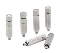 50 pcs Brass Misting Nozzle, High Pressure Spray Outdoor Anti-drip Fogging Spray Head Misting System Tips for Landscaping Outdoor Cooling System 3 Sections Orifice Dia 0.15mm