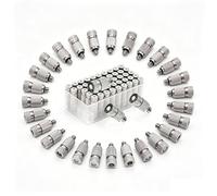 50 pcs Brass Misting Spray Nozzle Set Outdoor Cooling System Low Pressure Atomizing Nozzle Heads High Pressure Water Mister Tips for Gardening Replacement Parts Threaded 2 Sections Orifice Dia 0.3mm