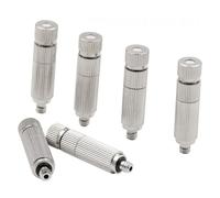 50 pcs Brass Misting Spray Nozzle Set Outdoor Cooling System Low Pressure Atomizing Nozzle Heads High Pressure Water Mister Tips for Gardening Replacement Parts Threaded 3 Sections Orifice Dia 0.2mm