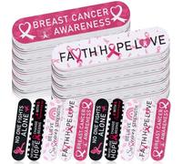 50 Pcs Breast Cancer Gifts for Women Nail Files Emery Board Pink Ribbon Nail Buffering Files Manicure Tools for Breast Cancer Awareness Party Public Welfare Activity Favor