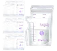 50 Pcs Breastmilk Storage Bags, 8oz Temp-Sensing Milk Storing Bags with Easy Pour Spout for Breastfeeding, No-Leak Stand-Up Milk Storage Pouches for Refrigeration and Freezing, 250ml