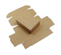 50 Pcs Brown Paper Boxes DIY Gift Packaging Box Foldable Papercard Boxes For Wedding Engagement Birthday Party(8.5x8.5x3.5cm)