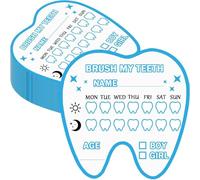 50 Pcs Brush My Teeth Reward Cards 3.5×3.5 inch Educational Teeth Brushing Chart Brush Incentives Card for Teeth Brushing Weekly Tracker