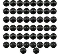 50 Pcs Butterfly Clutch Pin Backings, Rubber Pin Back,Safety Backs Replacement Uniform Locking Pin Backs Tie Tack Pins Keepers for Lapel jewelry Making Hats Badges (Black 0.45 Inches/11.5mm Diameter)