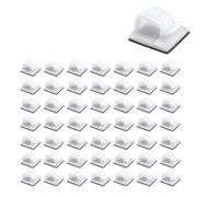 50 Pcs Cable Clips Self Adhesive, Multipurpose Hooks, White Wire Conduit Nylon Clamp, Wire Management for Desk Wall Workshop Home Office Outdoors Christmas Decorations