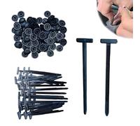 50 PCS Cable Tie Buckle, Heavy Duty Self-Locking Nylon Universal Zip Ties Holder for Car Repair - UV Resistant Black Automotive Clips, Fix Fenders/Engine Covers Without Tools (Black)