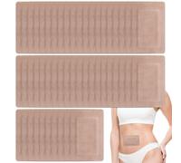 50 Pcs Castor Oil Pack Wraps Pads for Belly Button, Highly Absorbent Disposable Self-Adhesive Patches Accessories Supplies Equipment Tool (Skin Color)