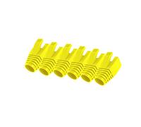 50 Pcs Cat7 Cat7A Cat8 Strain Relief Boot, RJ45 Plug Connector Cover Modular Network Plug Connector Cap Cable Connector Boots, Yellow