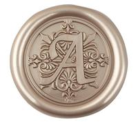 50 Pcs Champagne Gold Wax Seal Stickers, 1.26 Inches (32mm) Self-Adhesive Seal Stickers for Wedding Invitations, Christmas, Gift Wrapping, Envelopes, and Parties - Zifospy (Letter A