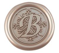 50 Pcs Champagne Gold Wax Seal Stickers, 1.26 Inches (32mm) Self-Adhesive Seal Stickers for Wedding Invitations, Christmas, Gift Wrapping, Envelopes, and Parties - Zifospy (Letter B）