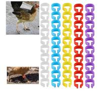50 PCS Chicken Leg Rings Bands 16mm Colorful Identification Chicken Tags for Legs,Rings Clip on Poultry Leg Band for Ducks, Quail, Chicks, Goose, Gamefowl, Turkey(5 Color)