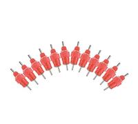 50 PCS Chicken Nipple Feeder Water Drinker, Poultry Drinking System with 304 Stainless Steel Tip, Bright Red Nipple Design for 3/4 Inch PVC Pipe, Safe Non - for Chickens, Duc