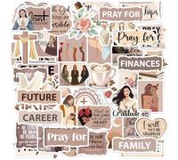 50 Pcs Christian Stickers, Jesus Bible Verse Stickers for Water Bottle, Laptop, Journaling, Scrapbook, Prayer Board Supplies, Christian Gifts for Adults and Teens