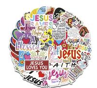 50 pcs Christian Stickers Religious Bible Faith Sticker Pack