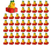 50 Pcs Christmas Ducks, Mini Resin Ducks Little Resin Christmas Ducks Christmas Decorations Small Duck for Christmas Stocking Tiny Stuffers Christmas Tree Party Garden Decoration