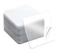 50 Pcs Clear Double Sided Adhesive Pads Heavy Duty Double Sided Sticky Pads Strong Washable Nano Gel Transparent Patch Traceless Adhesive Mounting Tape for Glass Walls Hanging DIY Craft Home Office