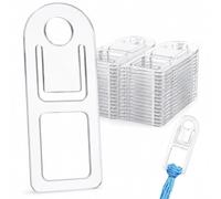 50 Pcs Clear Embroidery Floss Bobbins with Storage Box, Embroidery Thread Organizer Cards for Cross Stitch, Sewing, Thread Holder & Craft Storage, 4.9x1.9cm