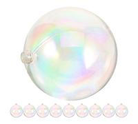 50 Pcs Clear Iridescent Christmas Ornament Balls Shatterproof Plastic