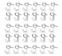 50 Pcs Clear Push Pin Hooks, Plastic Heads Pin Tacks Hooks, Thumbtacks with Hooks, Bulletin Board Hooks, Push Pins for Wall Hanging,Cork Board,Map,Photos,Calendar, Home Office School Supplies