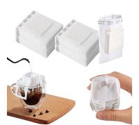 50 Pcs Coffee Filter Bags, Drip Coffee Bag with Hanging Ear, Single Serve Disposable Drip Coffee Filter Paper Bags, for Cups Utensils Travel Camping Home Office