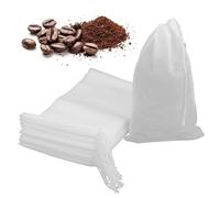 50 Pcs Cold Brew Bags Disposable Coffee Filter Bag 6x10 Inch Cold Brew Bag No Mess Tea Filter-Bags for Iced Coffee Hot Tea Spice Fine Mesh Brewing Bags with Drawstring