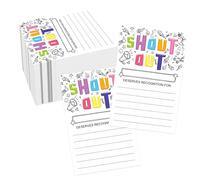 50 PCS Colorful Fun Shout Out Cards, Positive Shout Out Cards for Employees, Teachers, Students & Staff, Appreciation and Recognition Reward Cards