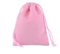 50 Pcs Colorful Velvet Drawstring Bags, Jewelry Packaging Pouches, 10x16cm(Pink)