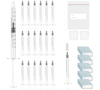 50 Pcs Colostrum Collection Kit,1ml Colostrum Syringe with Protective Cap,Breast Milk Collector Breastfeeding with 4 Measuring Cup and 52 Stickers,Colostrum Harvesting Kit for Breastfeeding