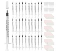 50 Pcs Colostrum Collector Kit, 1ml Breast Milk Collector with Protective Cap, Breast Milk Collector with 4 20ml Measuring Cup and 54 Stickers, Colostrum Harvesting Kit for Breastfeeding