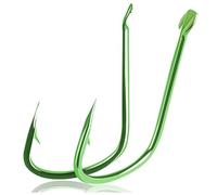 50 Pcs Competition Wolf Tooth Fishing Hook, Alloy Steel Barbed Hooks for Carp and Crucian Carp, Black Pit Lake Fishing Amusement(10#)