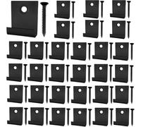 50 Pcs Composite Decking Clips, 8mm Stainless Steel Hidden Starter Fastener Board Clip with Screws for Indoor Outdoor Garden Flooring Patio Project