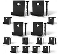 50 Pcs Composite Decking Clips w/Screws, 8mm WPC Decking Board Start Clips | Stainless Steel Hidden Starter Fastener Board Clip, DIY Hardware, Indoor, Outdoor, Garden, Flooring, Patio Project