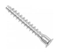 50 Pcs Confirmat Screws 7mm x 50mm - Pozi Drive Funnel Head Flat-Pack Furniture Fixings - Heavy-Duty Silver Finish Wood & Chipboard Screws for Cabinets, Wardrobes & MDF (7x50mm(50 Pcs))