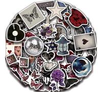 50 PCS Cool Stickers,Vintage Aesthetic Stickers Set Cute Waterproof Graffiti Craft Stickers for Decrating Scrapbook Journal Laptop Water Bottle Guitar Skateboard,Laptop Stickers