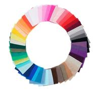 50 Pcs Cotton Fabric Square 10cmx10cm Solid Colors Plain Cotton Fabric for DIY Crafts Sewing