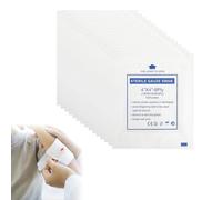 50 Pcs Cotton Gauze Pads 10cm x 10cm, Individually Wrapped Soft Absorbent Swabs for Household Cleaning, Craft & Beauty Uses,Travel & Outdoor Supplies