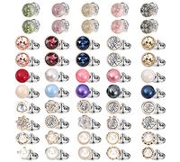 50 Pcs Cover Up Brooch Pins, VEGCOO Women Shirt Safety Brooch Buttons Blouse Pins Modesty Pins, Accidental Exposure Prevention Invisible Buttons for Women Girls Clothes Cardigans Dress
