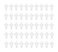 50 Pcs Crosses Shaped Paper Clips Metal Bookmarks Planner for School