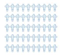 50 Pcs Crosses Shaped Paper Clips Metal Bookmarks Planner for School
