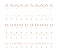 50 Pcs Crosses Shaped Paper Clips Metal Bookmarks Planner for School